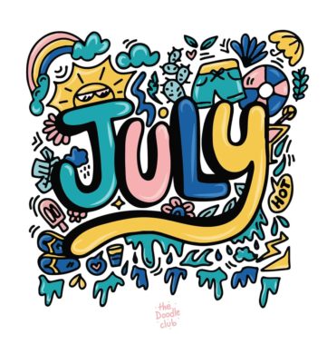 July Themed Doodle